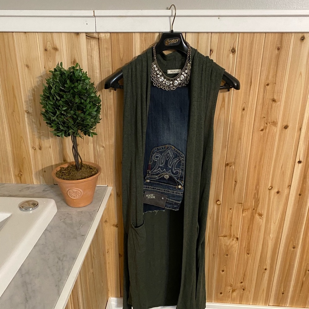 Promesa long sweater duster/vest